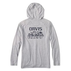 Orvis Dricast Logo Hoodie Men's in Light Grey Heather